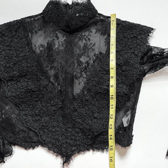 Zimmermann Sensory Floral Embroidered Lace Top Black Size AU 0 US 4 - Picture 10 of 12